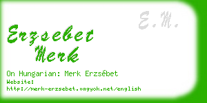 erzsebet merk business card
