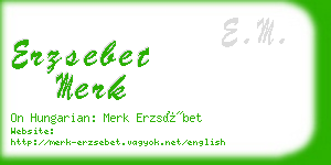 erzsebet merk business card